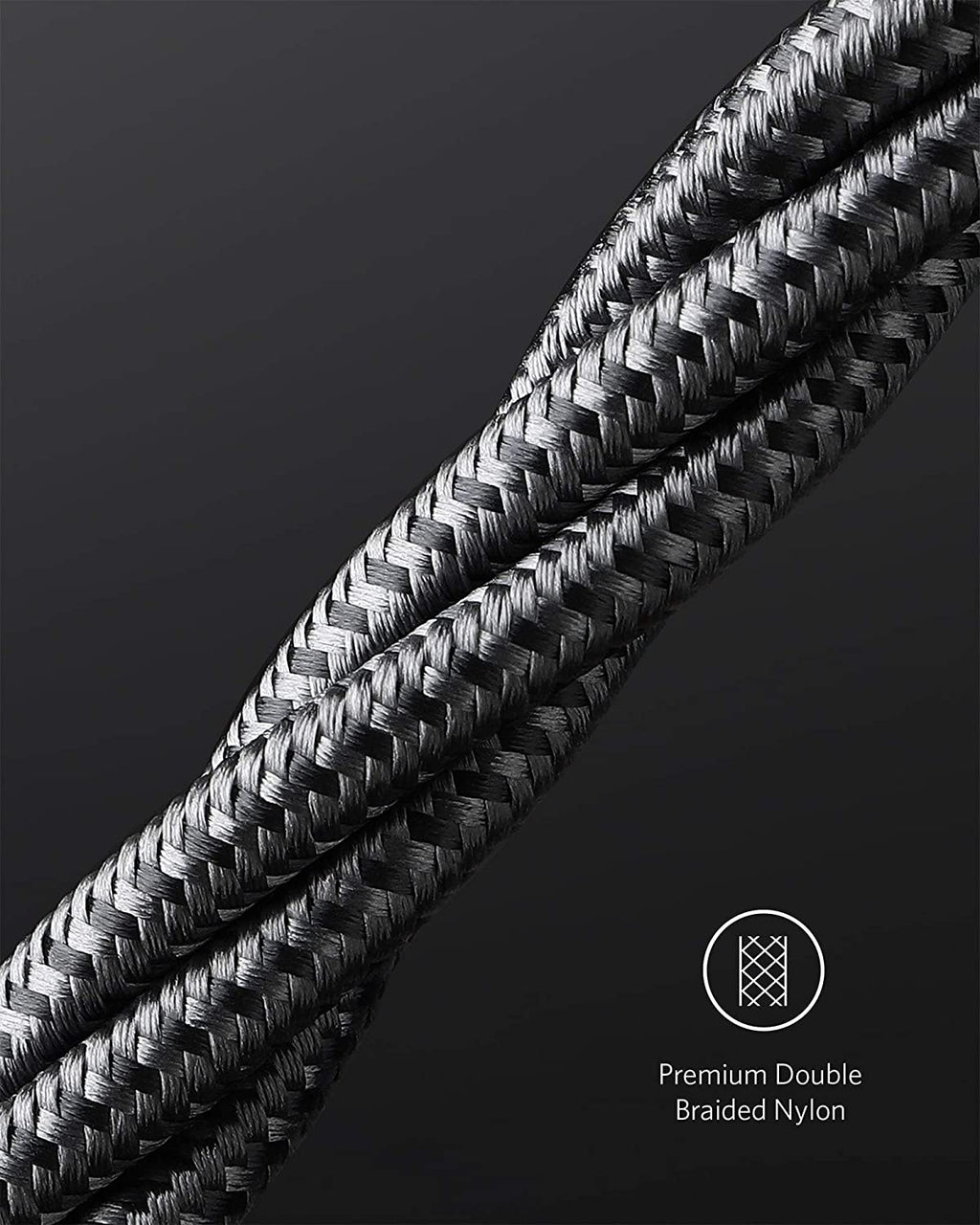 Anker 735 Charger (Nano II 65W) and New Nylon USB-C to USB-C 100W Cable (10 ft)